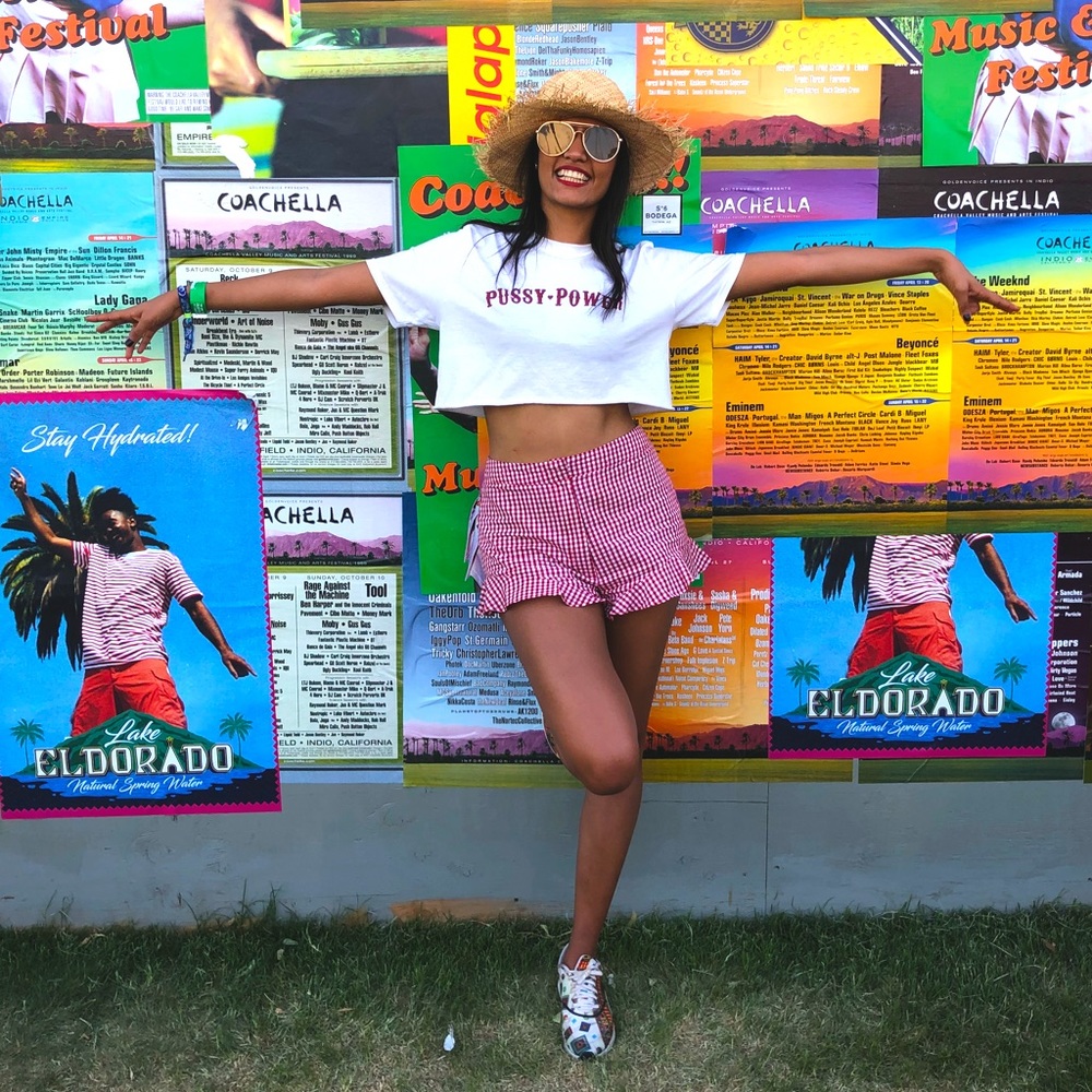 Red check in Gingham Shorts